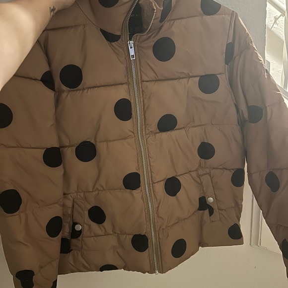 Brown with black polka dots jacket - Picture 3 of 3